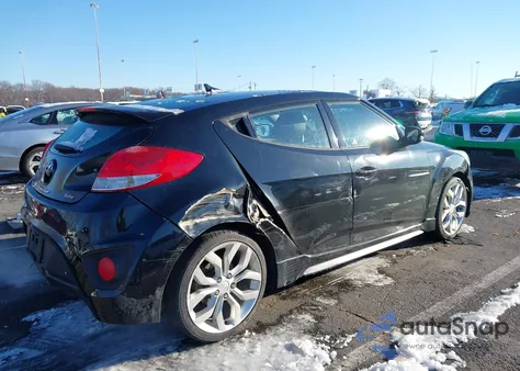 2014 Hyundai Veloster Turbo W/Blue from USA, damaged, VIN KMHTC6AE2EU207485